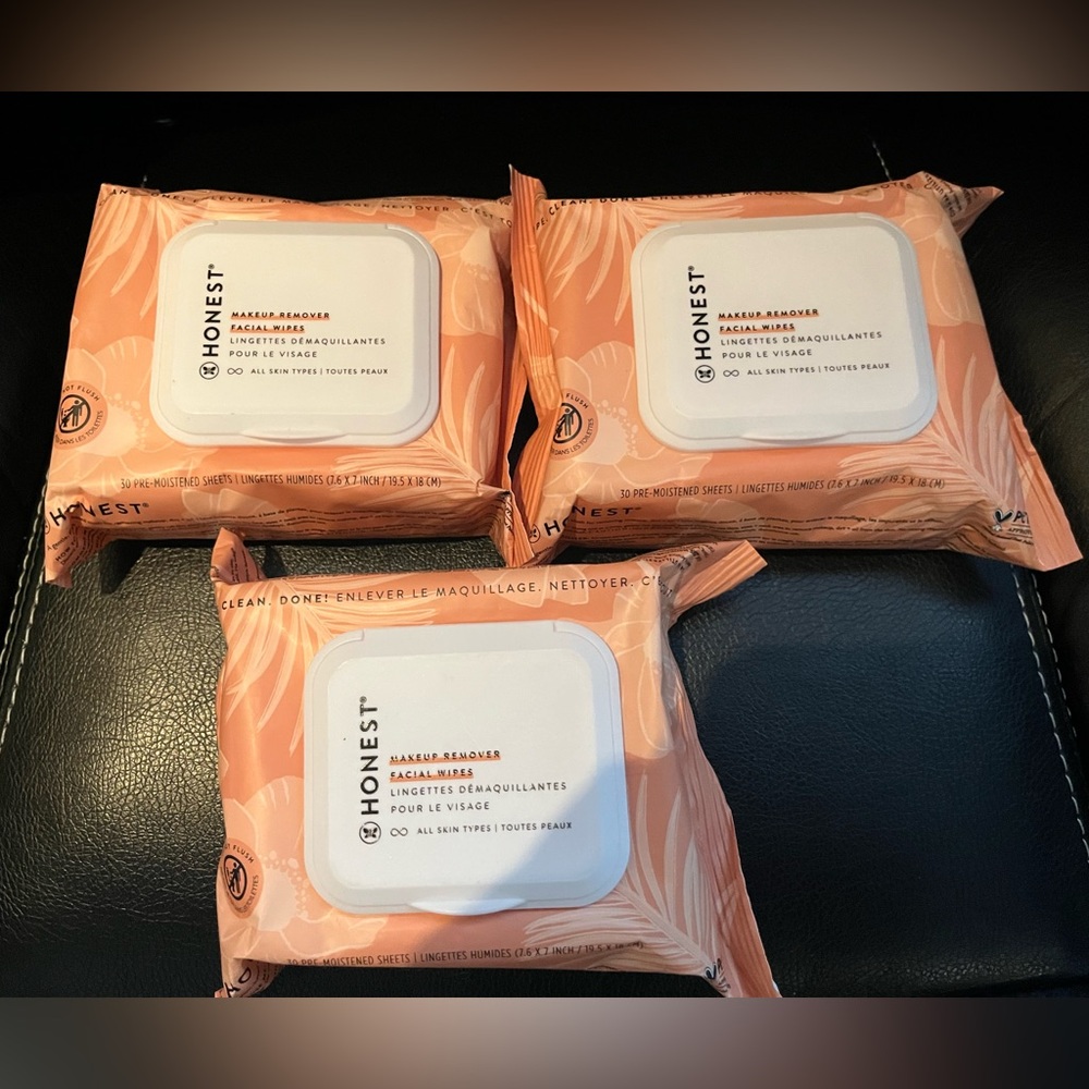 Honest Beauty Makeup Remover Fragrance Free Cleansing Wipes 3 X 30 Wipes-90 Pack